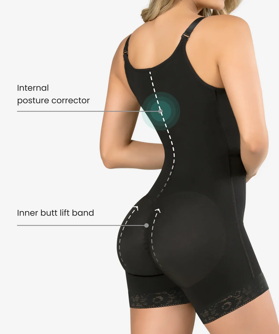 Braless compression bodysuit - Style 1089