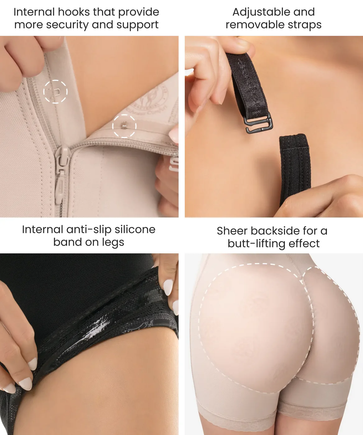 Braless compression bodysuit - Style 1089