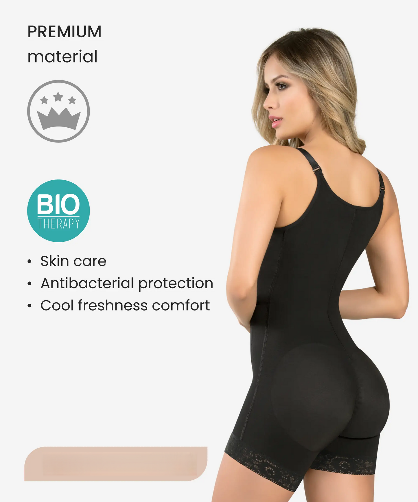 Braless compression bodysuit - Style 1089
